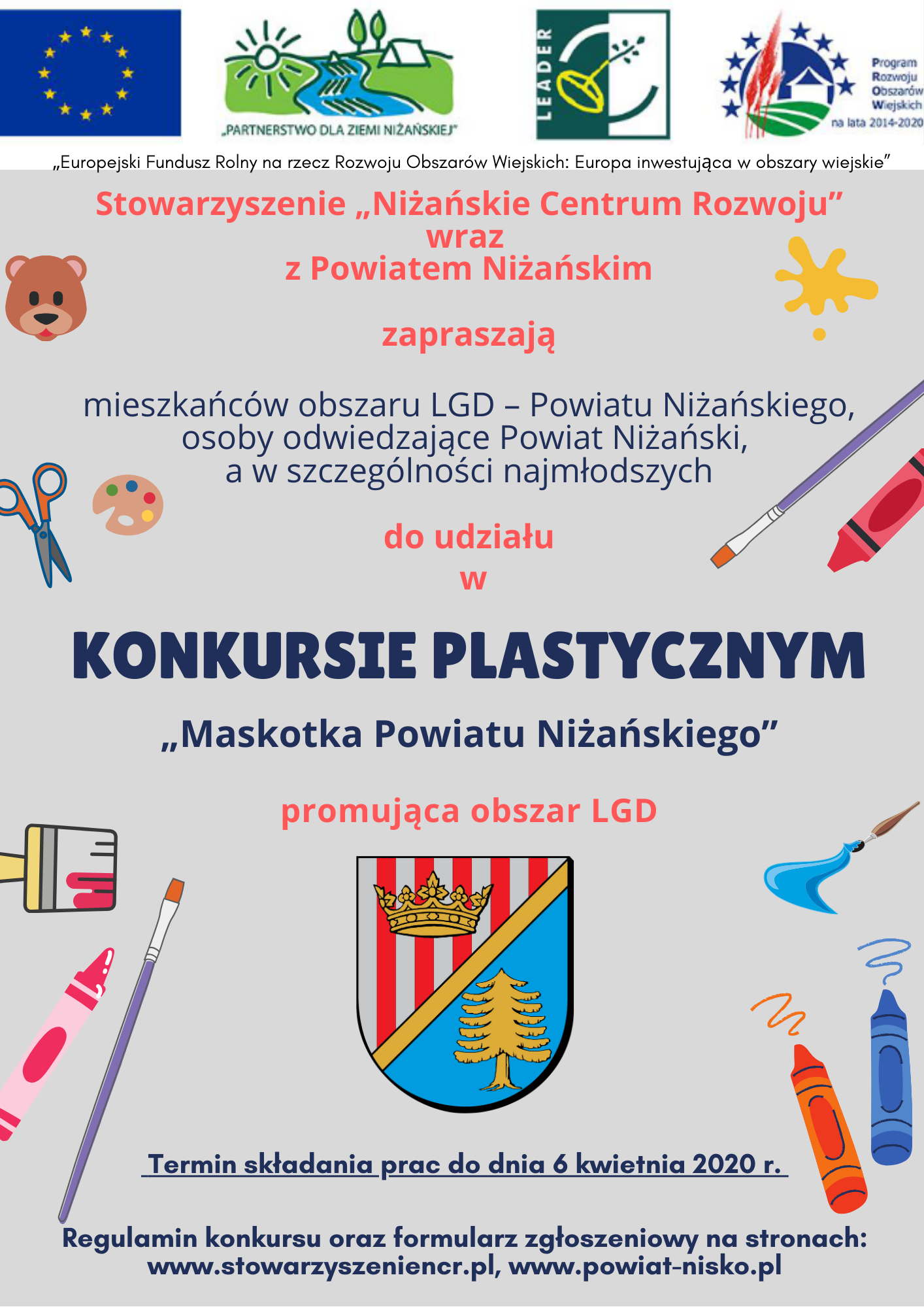 Konkurs plastyczny promujący obszar LGD – „Maskotka Powiatu Niżańskiego”